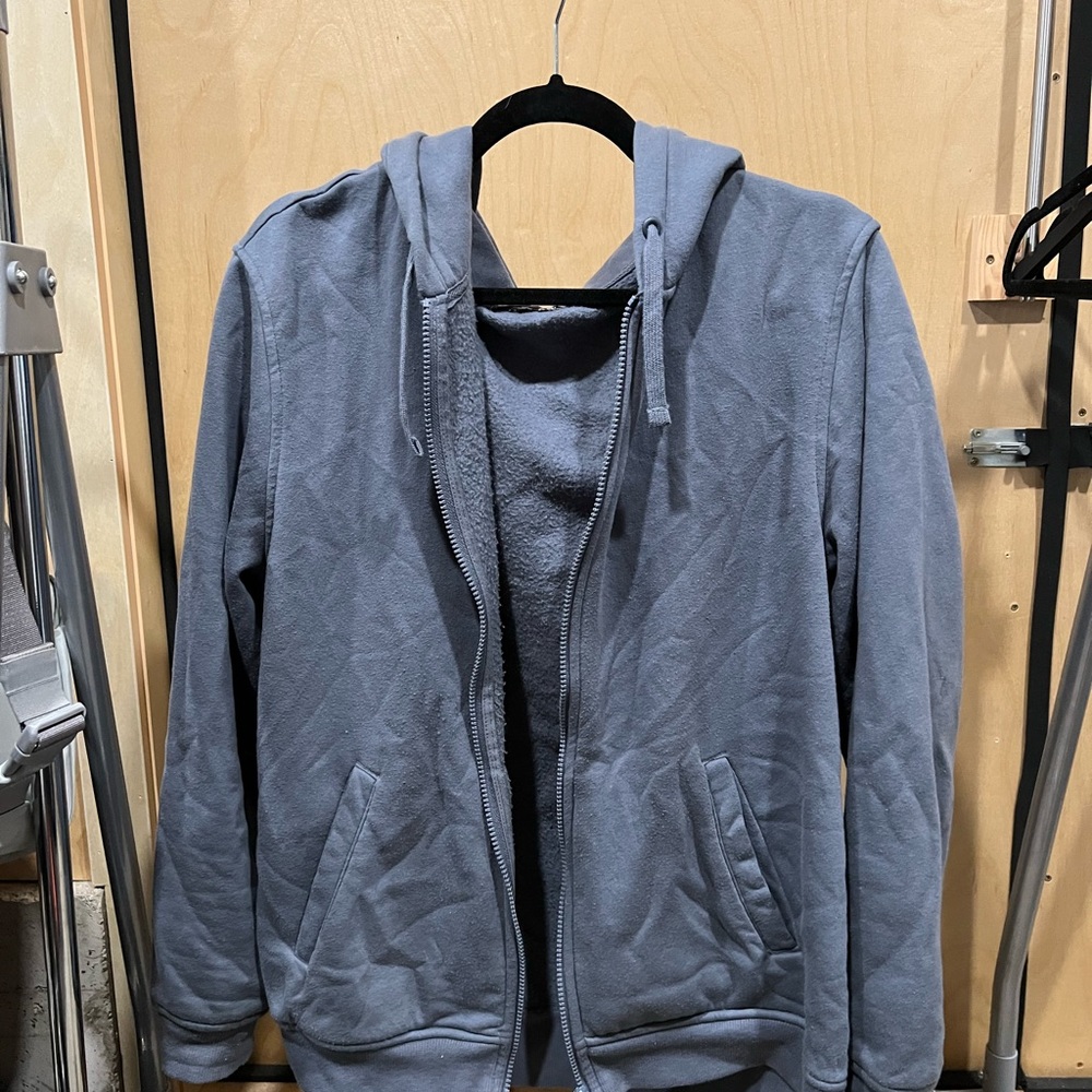 H&M grey zip-up hoodie